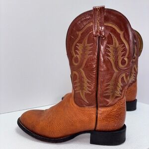 Tony Lama Western‎ Cowboy Boots Men's 8.5D Leather Rancher Brown CT2023 USA